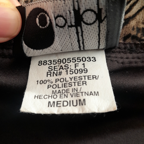 305a. brown vintage First Option leopard print sleeveless blouson y2k top, M - Picture 4 of 8